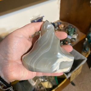 Banded gray agate flame